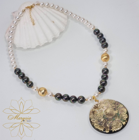Coliere perle naturale/ perle seashell - Marysia Shell and Pearls