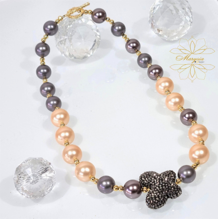 Coliere perle naturale/ perle seashell - Marysia Springtime