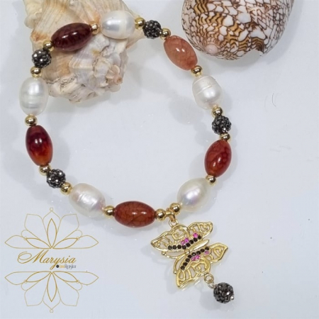 Bratari perle naturale - Marysia Sweet Butterfly