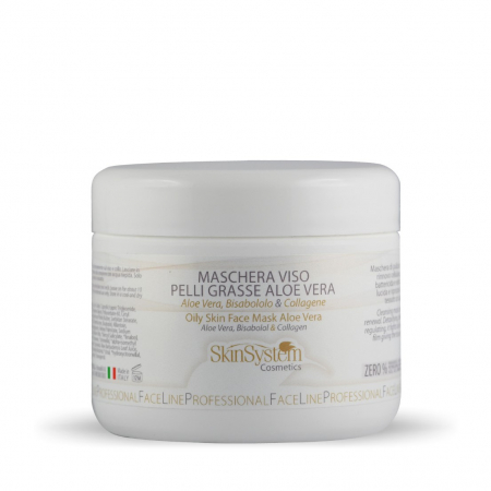 Skin System - Masca faciala pentru ten gras cu Aloe Vera, Bisabolol, Colagen, Oxid de Zinc 250ml