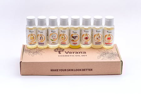 Ulei anticelulitic - Set 8 mini uleiuri corporale, faciale si pentru par