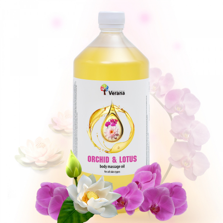 Verana Cosmetics - Ulei de masaj corporal Orhidee și floarea de lotus