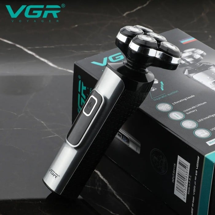 Aparat de barbierit VGR V-385, barbierit umed si uscat, 360°, display LED,lame auto-ascutire 5D, waterproof [4]