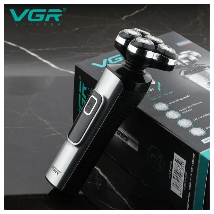 Aparat de barbierit VGR V-385, barbierit umed si uscat, 360°, display LED,lame auto-ascutire 5D, waterproof [6]