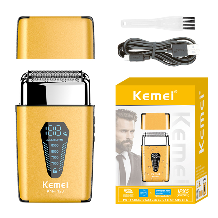 Aparat de ras electric profesional, KEMEI KM-T123, folie titan, afisaj LCD, 8500rpm [1]