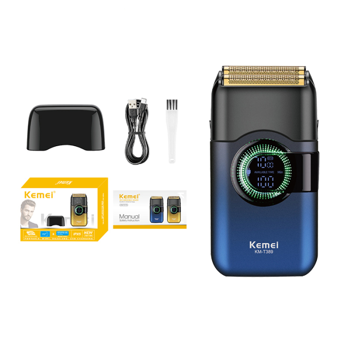 Aparat de ras electric profesional, KEMEI KM-T389, folie titan, afisaj LCD, 7500rpm [1]