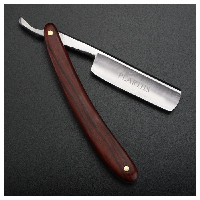 Brici clasic handmade Plarths cu lama din otel japonez si maner din lemn wenge si husa transport [2]