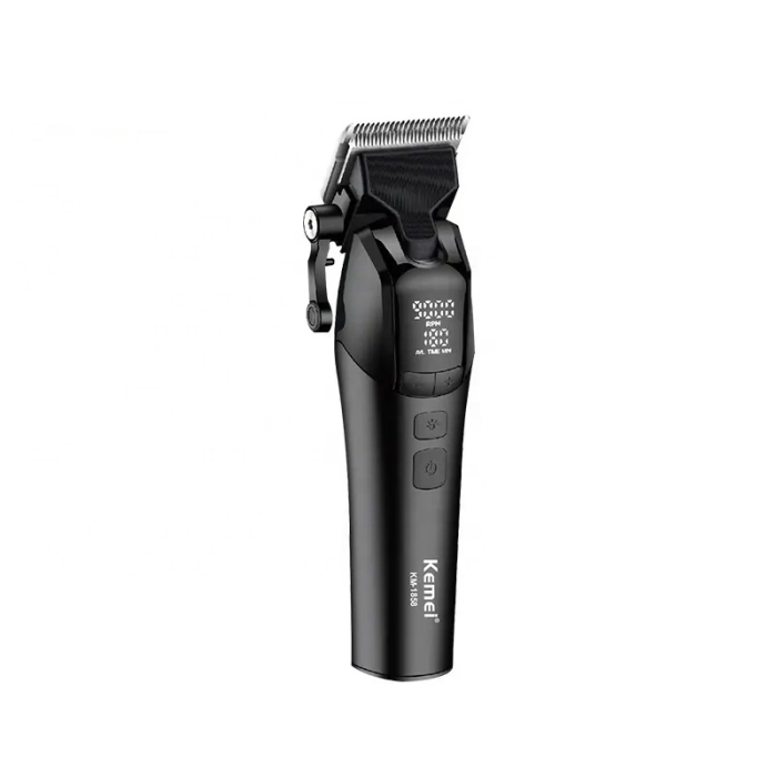 Kemei KM-1858 – Masina de tuns profesionala fara fir, lamă DLC, 10 W, 4600 mAh, 9000 RPM, LCD, autonomie 360 minute [4]