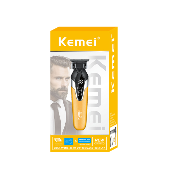 Masina de Contur Profesionala Kemei KM-1572, Motor 9000 RPM, Acumulator 1200 mAh, USB Type-C, 3 Inaltatoare [8]
