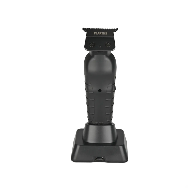 Masina de Contur Profesionala, PLARTHS NG-317, Motor puternic 7000rpm, Lama DLC, Cutit Ceramic, Stand Incarcare, Led Incarcare, Type C, 3 Inaltatoare, Negru [8]