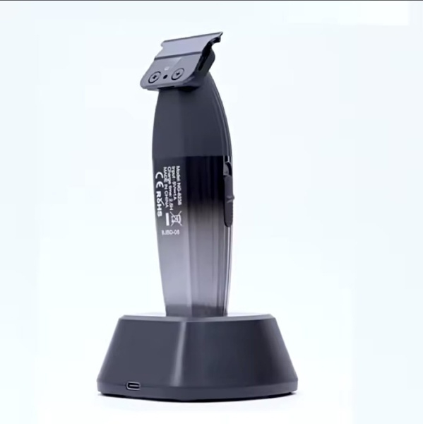 Masina de contur profesionala, WMARK NG-8238, motor puternic 9000rpm, Lama DLC, cutit ceramic, stand incarcare, display led, silver [4]