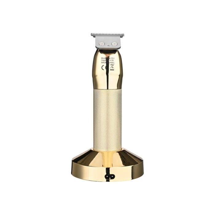 Masina de tuns barba si contur profesionala, Plarths JM-751G, stand incarcare, baterie Li-ion 180 min, afisaj LCD, gold [5]