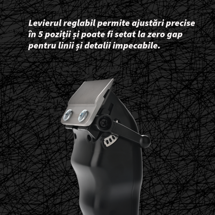 Masina de tuns parul profesionala PLARTHS NG-9006, motor magnetic 10.000rpm, 10 inaltatoare premium 1.5-25mm [5]
