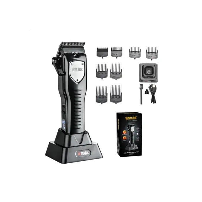 Masina de tuns profesionala cu acumulator, Wmark NG-2042, afisaj LED,7000rpm, 8 gratare  1.5mm - 18mm, cutit ceramic,negru [1]