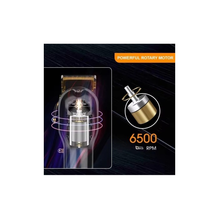 Masina de tuns profesionala WMARK NG-2020C, motor puternic, carcasa full metalica, Lame Fade, Inaltatoare Premium, Negru [3]