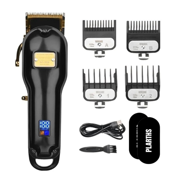 Masina de tuns profesionala WMARK NG-2020C, motor puternic, carcasa full metalica, Lame Fade, Inaltatoare Premium, Negru [2]