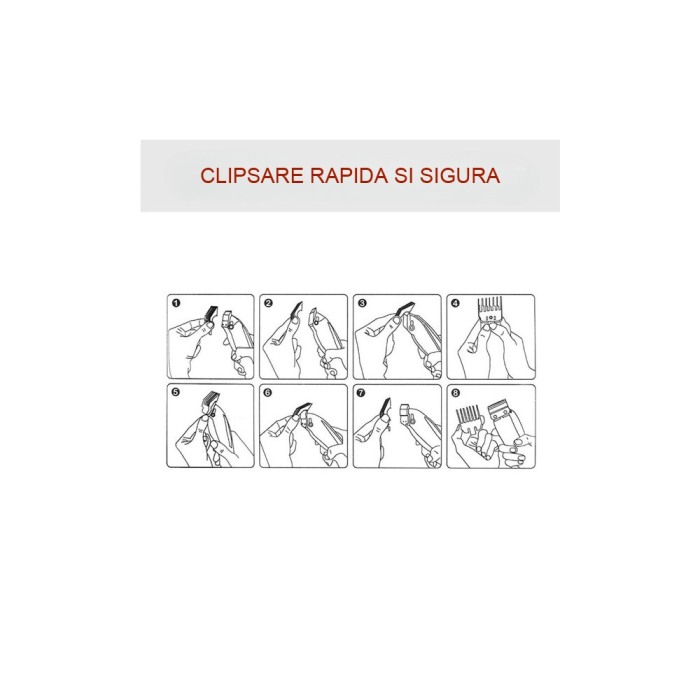Set Inaltatoare Premium Multicolor PLARTHS compatibile cu WMARK, KEMEI, WAHL, 10 Marimi, 1.5mm - 25mm, clipsare rapida [5]