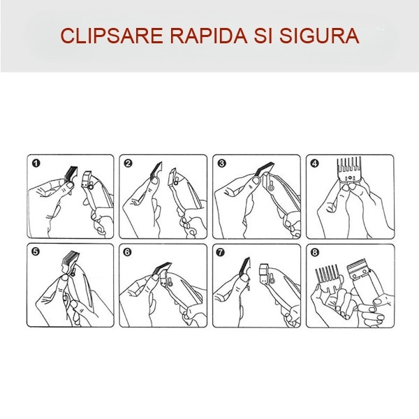 Set inaltatoare Premium Plarths compatibile Plarths, Wahl, Wmark, Kiepe, Vgr, 1.5 - 25mm , 8 bucati , negre [4]