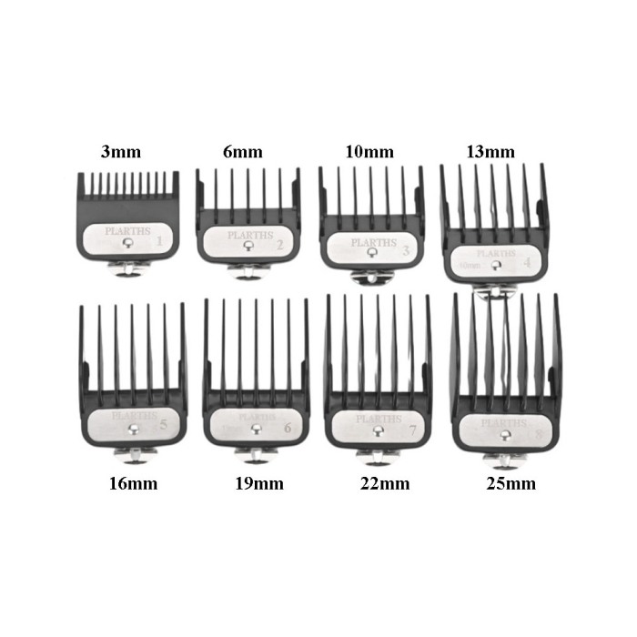 Set inaltatoare Premium Plarths compatibile Plarths, Wahl, Wmark, Kiepe, Vgr, 3/6/10/13/16/19/22/25mm, 8 bucati, negre [2]