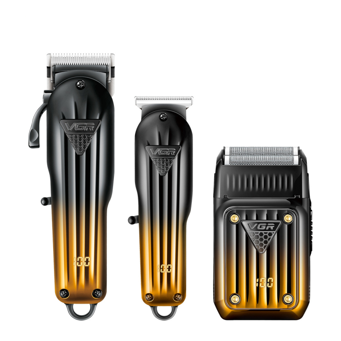 Set Profesional 3 în 1 VGR V-644 Masina de Tuns, Contur și Aparat de Ras, Display LED, Incarcare Type-C, 10 Gratare, Autonomie Extinsa [2]