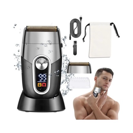 RESIGILATE - RESIGILAT Aparat de ras electric, Plarths SH-7116, waterproof, afisaj LCD,stand incarcare