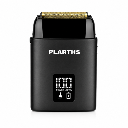 Aparat de ras electric profesional, PLARTHS NG-983, folie titan, afisaj LCD, husa, acumulator 1400 mAh, 8100rpm, black [8]
