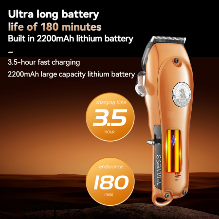 Aparat de tuns profesional pentru animale, Kemei KM-1596, afisaj LED, 6800rpm [3]