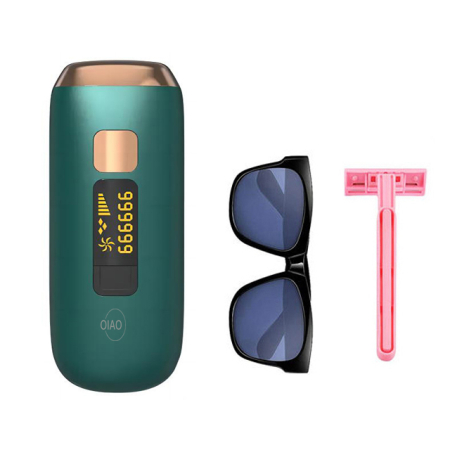 EPILATOARE - Epilator IPL OIAO E69-HR004, Pentru Epilare Definitiva Fara Durere, Tehnologie IPL, 5 Trepte De Intensitate, Senzor Piele SmartSkin, Mod Automat, Cu Afisaj, 990.000 de Pulsati