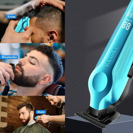Masina de contur Kemei KM-264 T-Blade, 180 min autonomie, display LED, trimmer precis cu accesorii incluse [3]