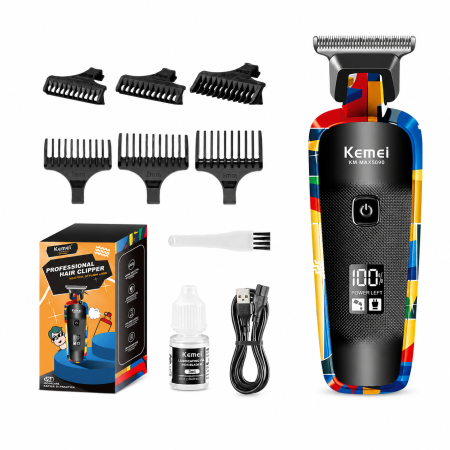MASINI DE CONTUR - Masina de Contur Profesionala Kemei KM-MAX5090, 7000 RPM, Display LED, Incarcare Type C