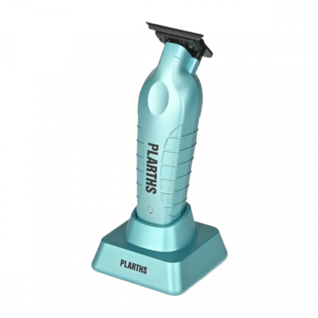 Masina de Contur Profesionala, PLARTHS NG-317, Motor puternic 7000rpm, Lama DLC, Cutit Ceramic, Stand Incarcare, Led Incarcare, Type C, 3 Inaltatoare, Turcoaz [2]
