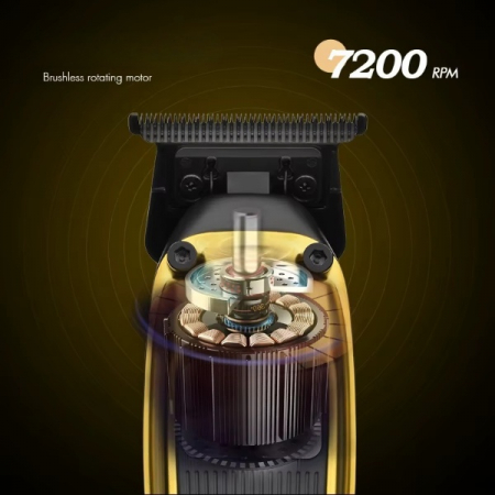 Masina de contur profesionala, WMARK NG-2054A, motor puternic 7200rpm, cutite DLC 0.1mm, stand incarcare, carcasa metalica, 2 arici, periuta, negru [3]