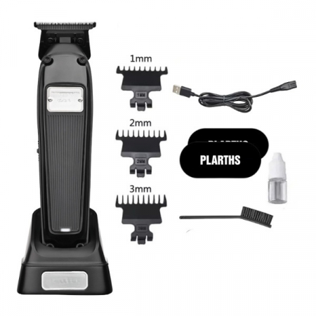 APARATURA - Masina de contur profesionala, WMARK NG-2054A, motor puternic 7200rpm, cutite DLC 0.1mm, stand incarcare, carcasa metalica, 2 arici, periuta, negru
