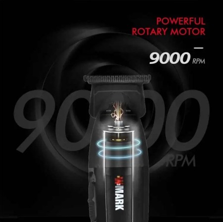 Masina de contur profesionala, WMARK NG-325, motor puternic 9000rpm, incarcare type C, lama DLC, cutit ceramic, 2 arici, gold [5]