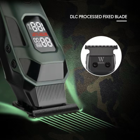 Masina de Contur Profesionala, WMARK NG-8280, Motor puternic 8000rpm, T-Blade, Display LCD, Type C, 3 Inaltatoare, extra lame [4]