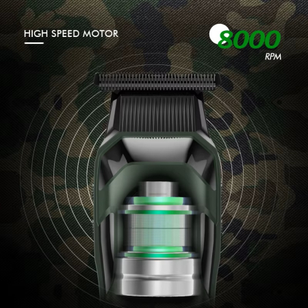 Masina de Contur Profesionala, WMARK NG-8280, Motor puternic 8000rpm, T-Blade, Display LCD, Type C, 3 Inaltatoare, extra lame [3]