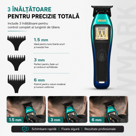 MASINA DE CONTUR PROFESIONALA WMARK NG-XT1 POLAR, MOTOR W-MAGLEV 10.000RPM, STAND INCARCARE, CUTITE DLC [4]