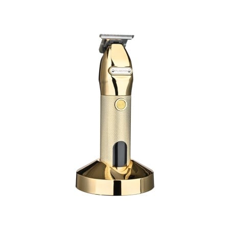 Masina de tuns barba si contur profesionala, Plarths JM-751G, stand incarcare, baterie Li-ion 180 min, afisaj LCD, gold [3]