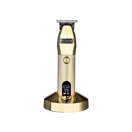 Masina de tuns barba si contur profesionala, Plarths JM-751G, stand incarcare, baterie Li-ion 180 min, afisaj LCD, gold [2]