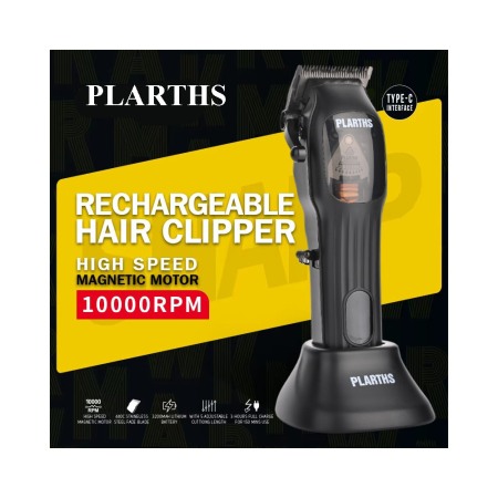 Masina de tuns parul profesionala PLARTHS NG-9006, motor magnetic 10.000rpm, 10 inaltatoare premium 1.5-25mm [3]