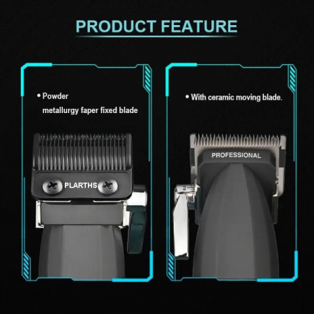 Masina de tuns profesionala cu acumulator, PLARTHS NG-2038, motor puternic 9000rpm, afisaj LED, 6 gratare premium 1.5mm - 12mm [1]