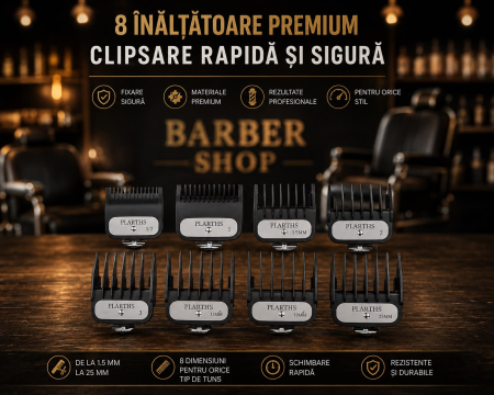 Masina de tuns profesionala cu acumulator, PLARTHS NG-222, motor puternic 7200rpm, 8 gratare premium 1.5 - 25mm [5]