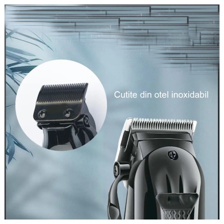 Masina de tuns profesionala cu acumulator, VGR V-282, afisaj LED, 6 gratare 1.5mm - 13mm, Negru [1]