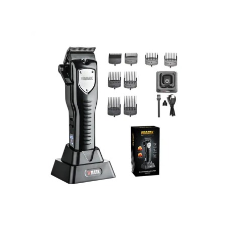 MASINI DE TUNS - Masina de tuns profesionala cu acumulator, Wmark NG-2042, afisaj LED,7000rpm, 8 gratare  1.5mm - 18mm, cutit ceramic,negru