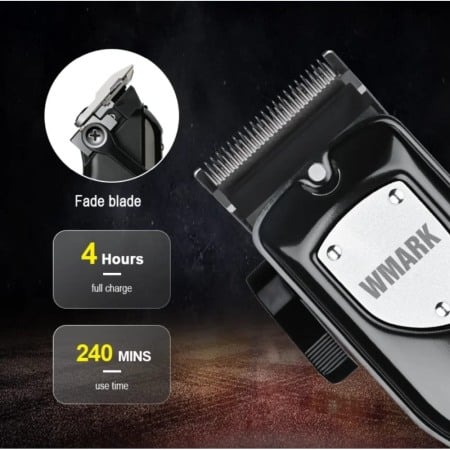 Masina de tuns profesionala cu acumulator, Wmark NG-2042, afisaj LED,7000rpm, 8 gratare  1.5mm - 18mm, cutit ceramic,negru [7]