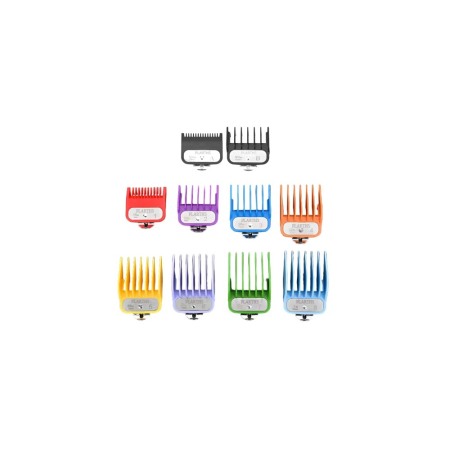 Inaltatoare masina de tuns - Set Inaltatoare Premium Multicolor PLARTHS compatibile cu WMARK, KEMEI, WAHL, 10 Marimi, 1.5mm - 25mm, clipsare rapida