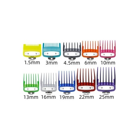 Set Inaltatoare Premium Multicolor PLARTHS compatibile cu WMARK, KEMEI, WAHL, 10 Marimi, 1.5mm - 25mm, clipsare rapida [7]