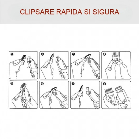 Set inaltatoare Premium Plarths compatibile Plarths, Wahl, Wmark, Kiepe, Vgr, 1.5 - 25mm , 8 bucati , negre [3]