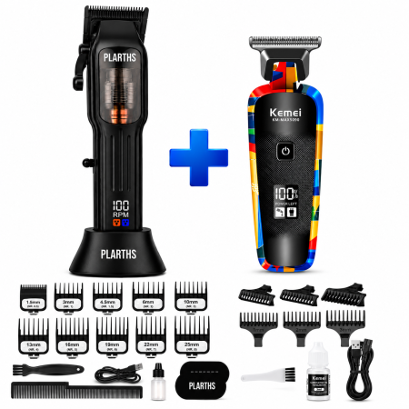 SET MASINA DE TUNS PROFESIONALA PLARTHS NG-9006 10.000rpm, MASINA DE CONTUR KEMEI MAX5090, 16 INALTATOARE [0]