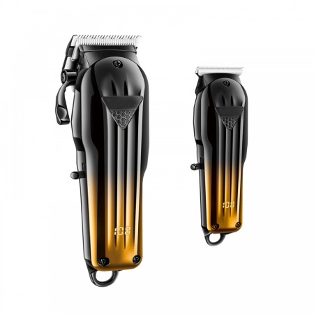 Set masina de tuns si masina de contur profesionala, VGR V-646, afisaj LED, 10 gratare, pieptan, gold [1]